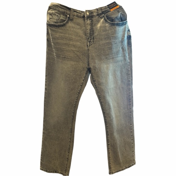 Tc & Co Los Angeles Men's Gray Straight Jeans - Picture 6 of 10